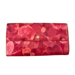 Louis Vuitton Red Floral Vernis Wallet
